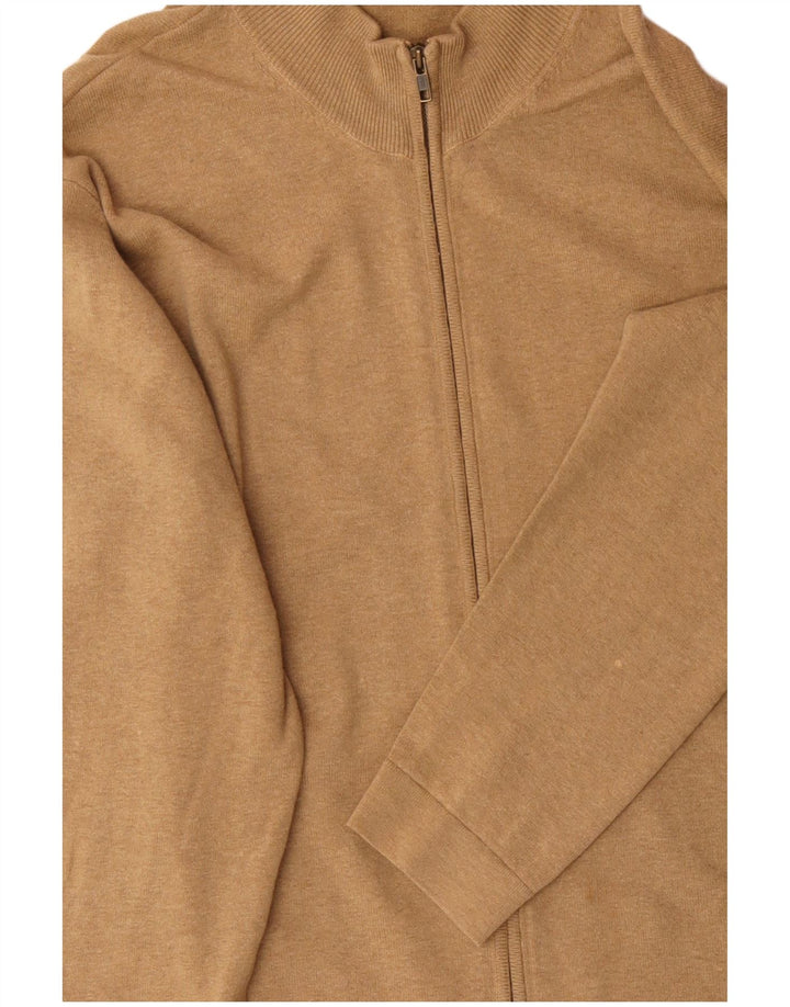 TIMBERLAND Herren Strickjacke XL Beige Baumwolle