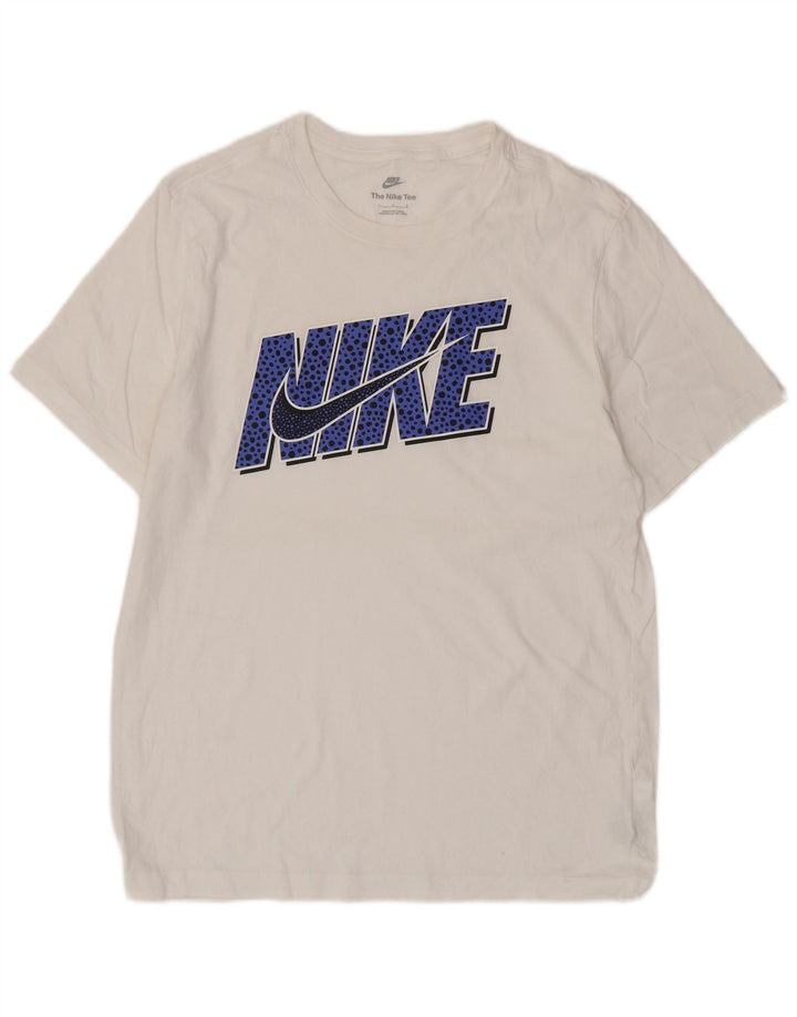 Nike Herren-T-Shirt mit Grafik, Größe L, aus weißer Baumwolle