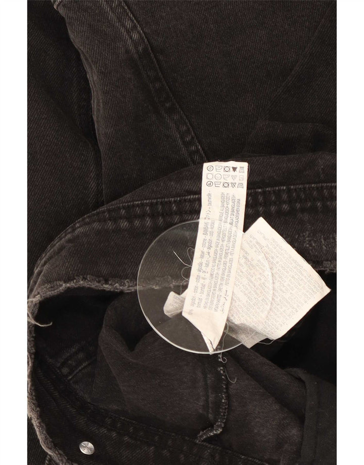 Zara Damen Übergroße Jeansjacke UK 10 Small Graue Baumwolle