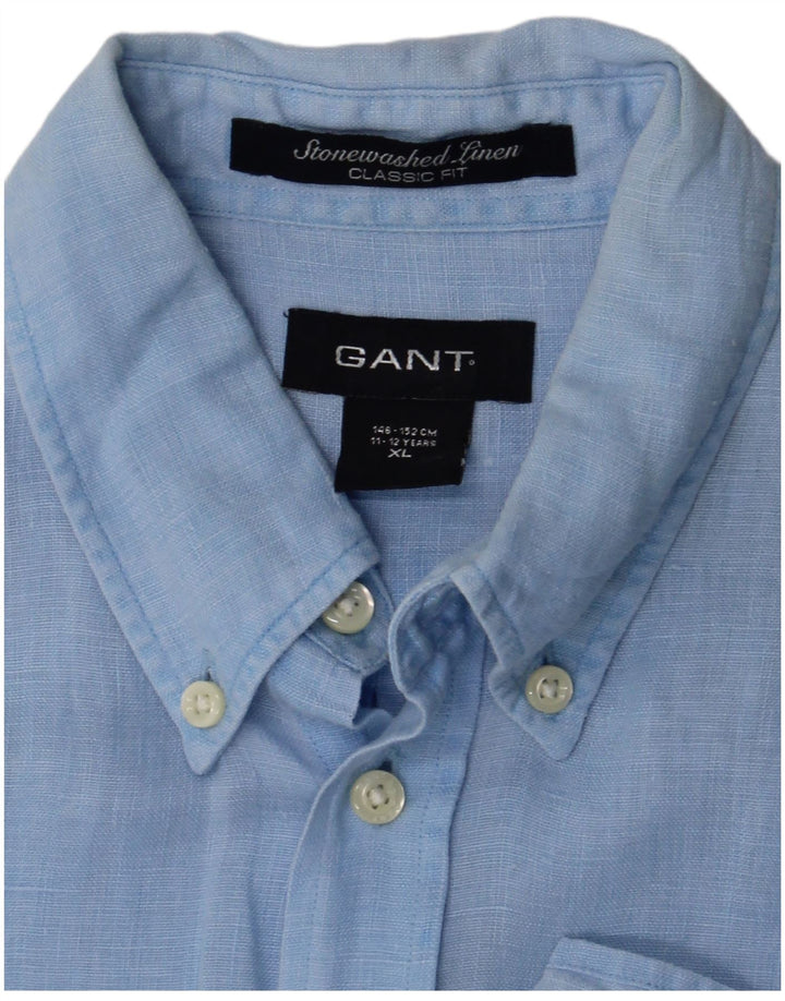GANT Jungen-Hemd mit klassischer Passform, 11–12 Jahre, XL, Blau