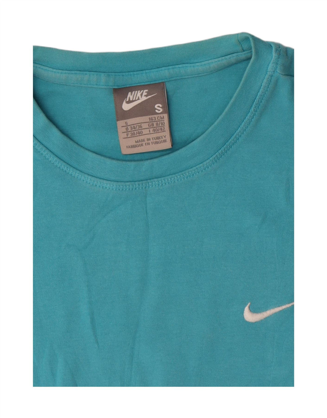 Nike Damen T-Shirt Top UK 8/10 Small Blau