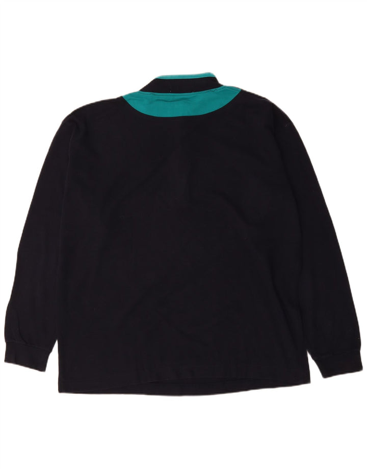 Fila Herren-Pullover-Trainingsanzugoberteil mit Reißverschluss, IT 54 XL, Marineblau, Farbblock
