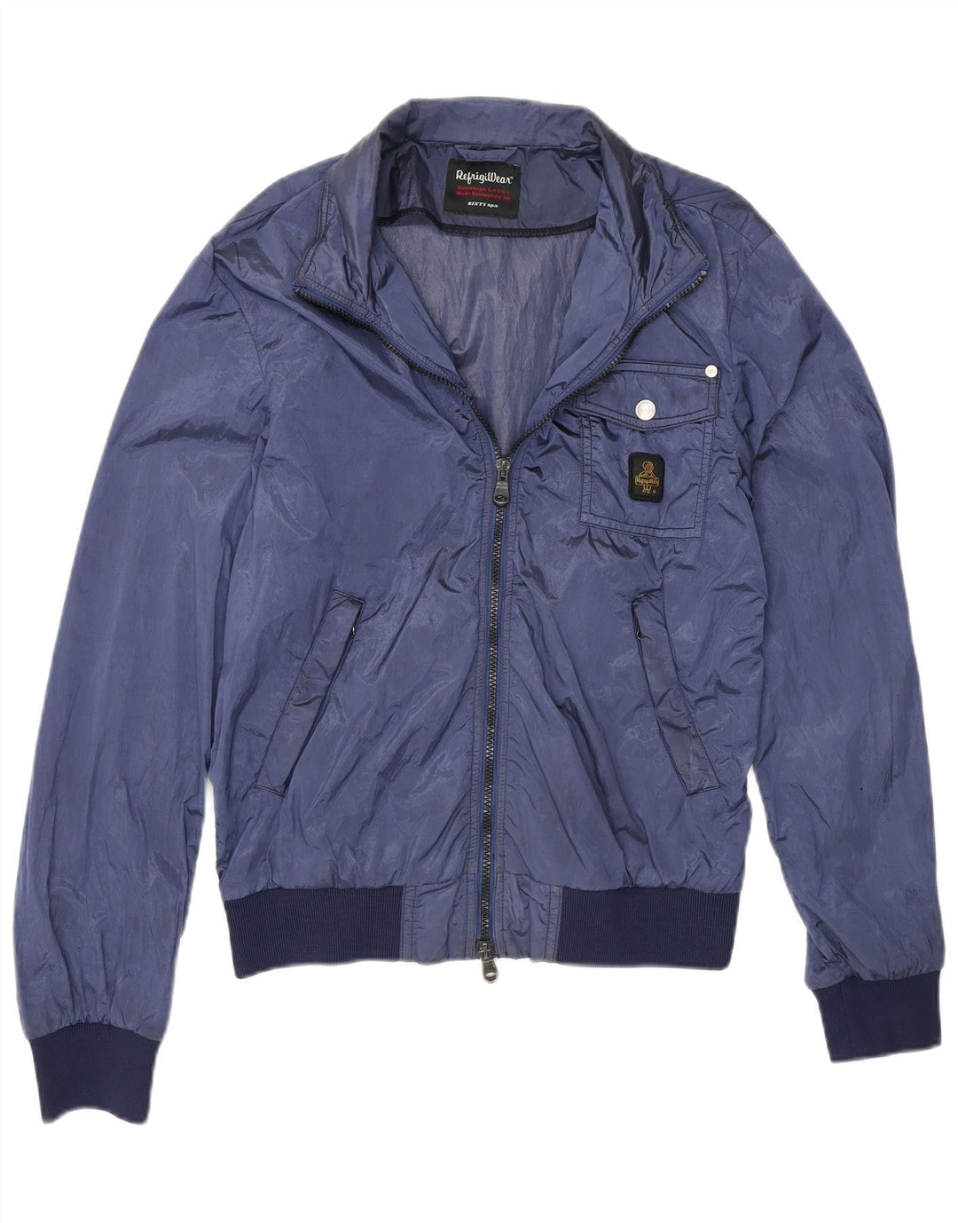 Refrigiwear Herren Bomberjacke IT 46 Small Blue Colourblock Polyamid