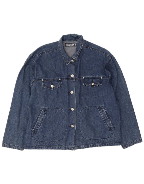 St. Bernard Damen Übergroße Jeansjacke UK 14/16 Große blaue Baumwolle