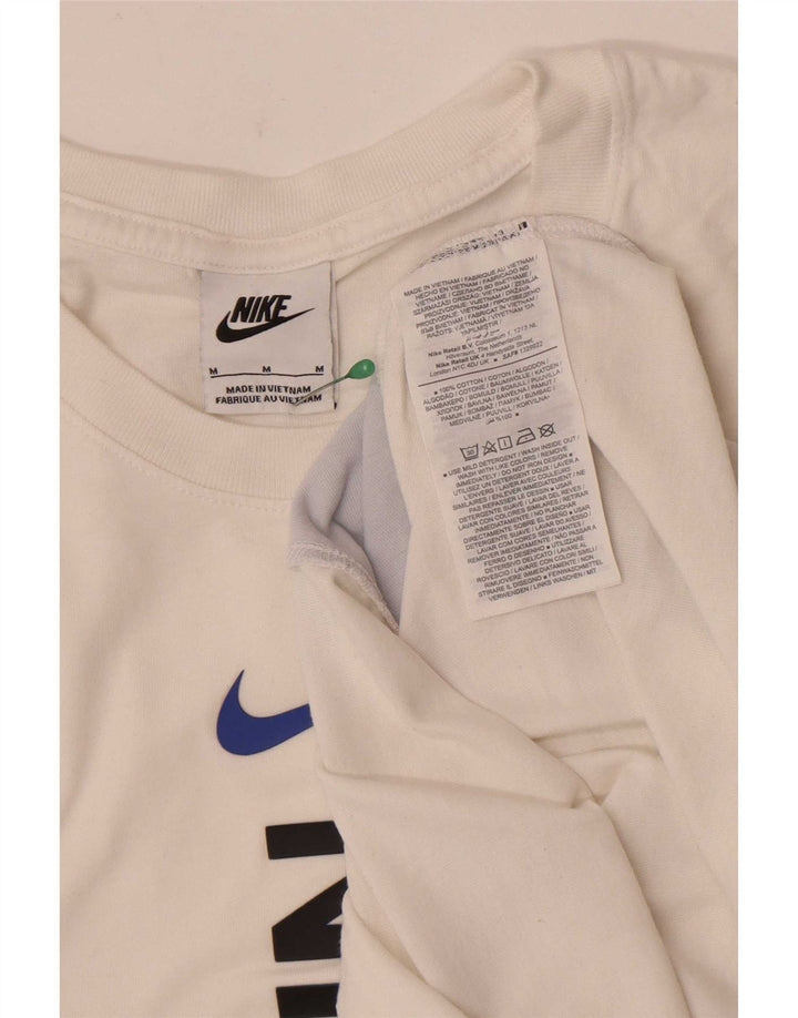 Nike Herren-T-Shirt mit Grafik, Mittelweiß, Colourblock-Baumwolle