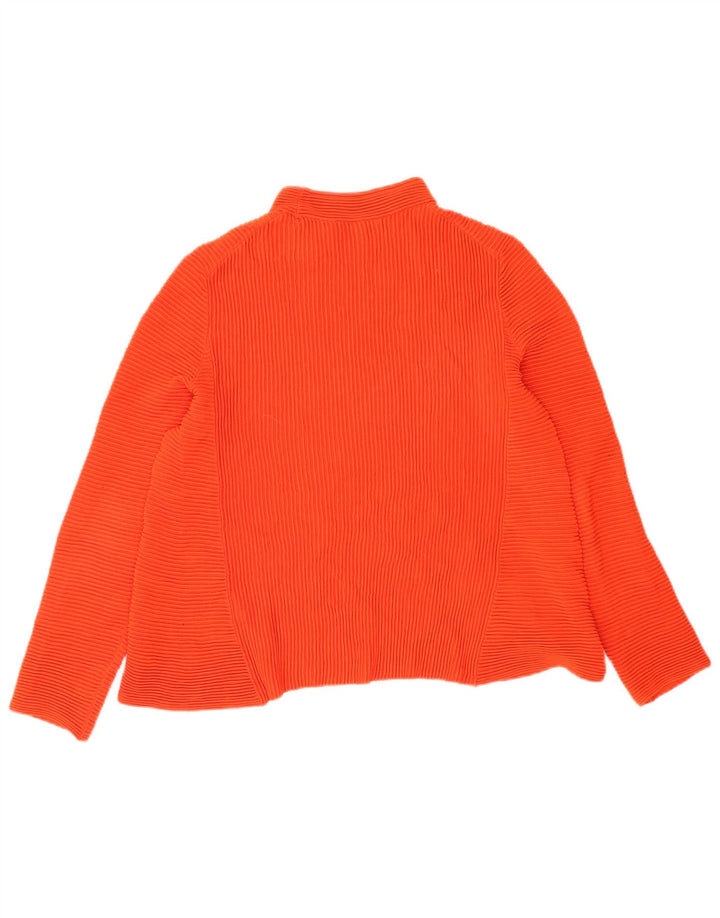 Cos Damen Top Langarm UK 10 Small Orange Baumwolle