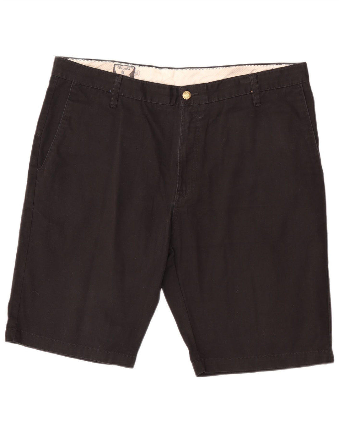 Volcom Herren Chino Shorts W38 XL Schwarz Baumwolle