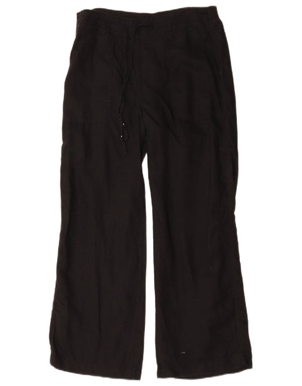 Marks & Spencer Damen-Freizeithose mit weitem Bein, UK 10, Größe S, W32, L28, Schwarz
