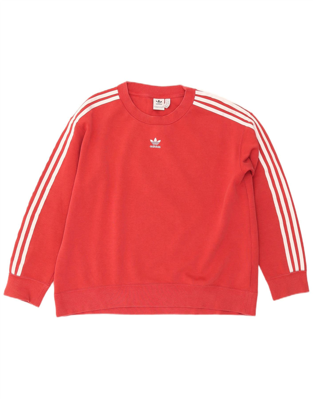ADIDAS Damen-Sweatshirt in Übergröße, Größe UK 12, mittelrot, Baumwolle