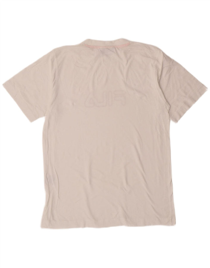 FILA Mens Graphic T-Shirt Top Small White Cotton