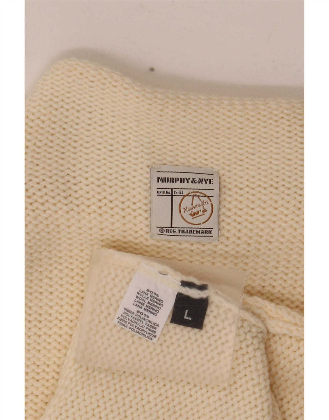 Murphy & Nye Damen Weste Tank Top UK 14 Large Off White Wool