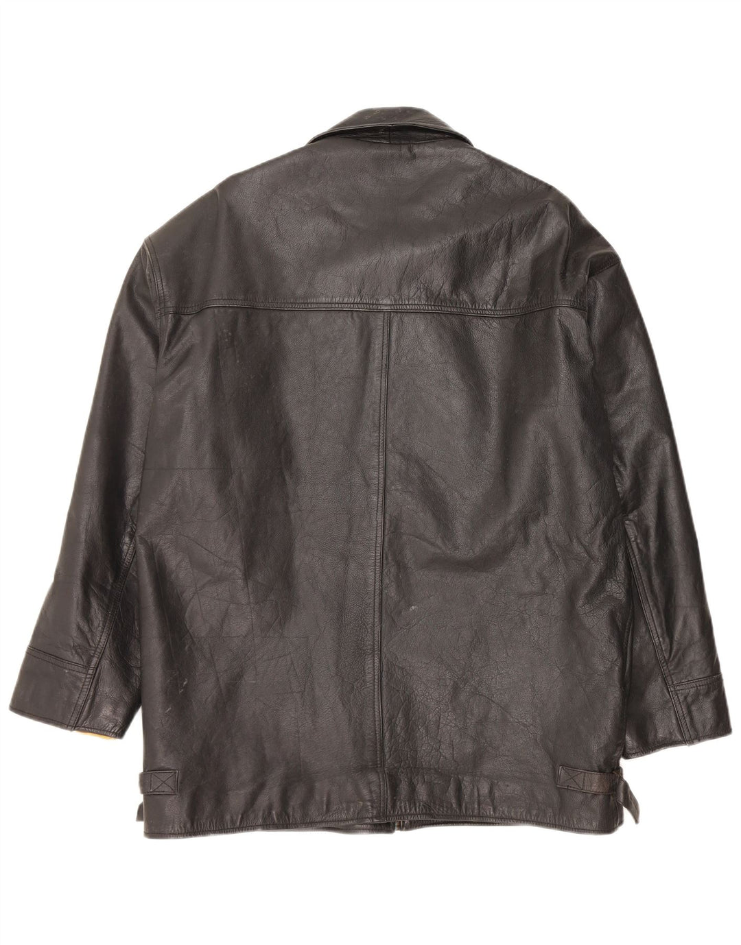 Vintage Herren Lederjacke UK 42 XL Schwarzes Leder
