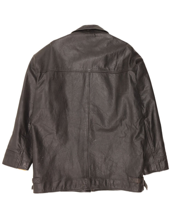 Vintage Herren Lederjacke UK 42 XL Schwarzes Leder