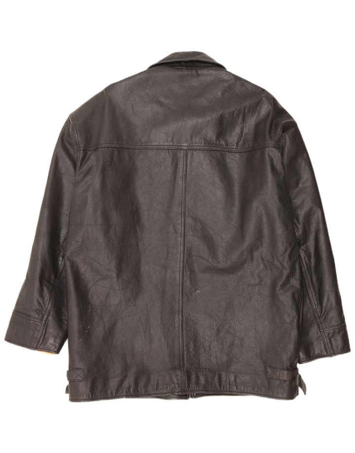Vintage Herren Lederjacke UK 42 XL Schwarzes Leder