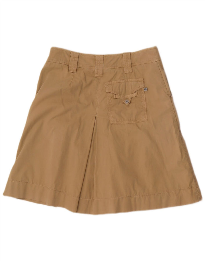 Sergio Tacchini Damen A-Linienrock IT 40 Small W28 Beige Baumwolle