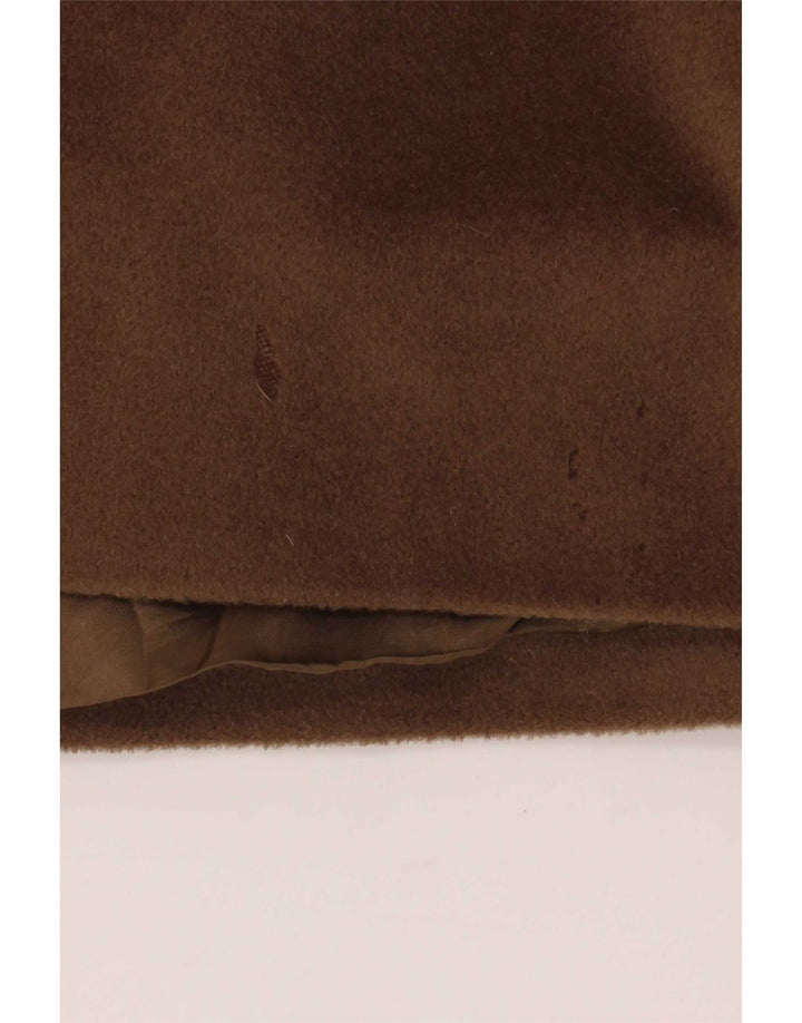 Max Mara Damen Übergroßer Mantel UK 12 Mittelbraune Wolle