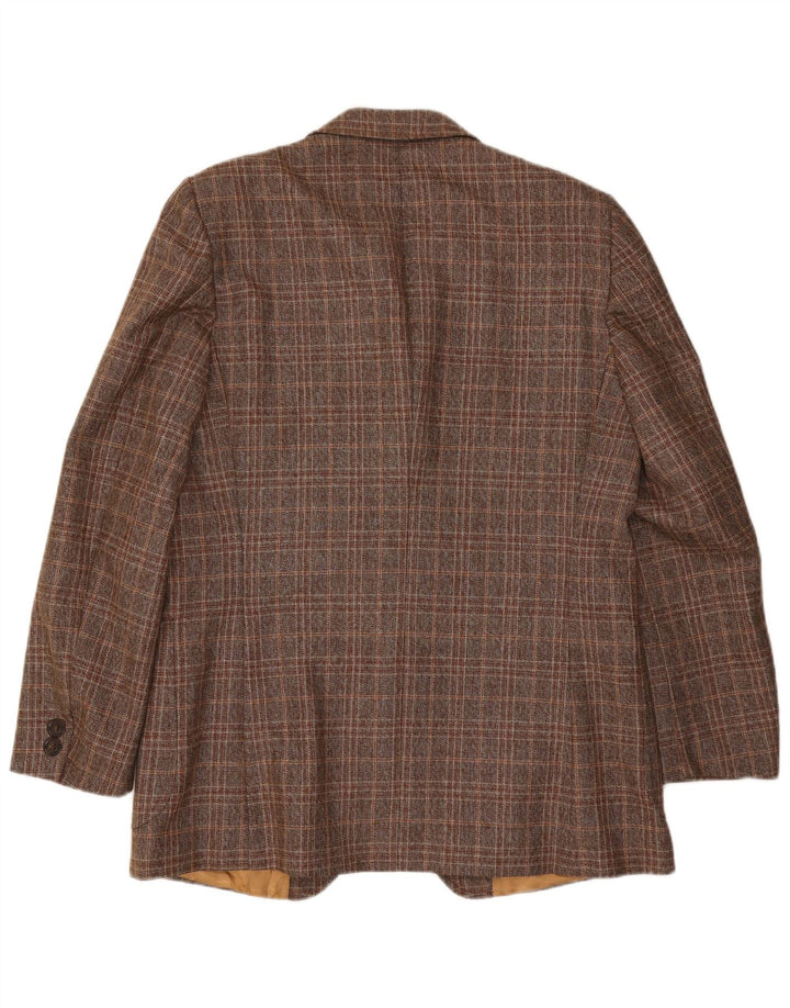 Sir Henry's Herren-Blazer mit 2 Knöpfen, Gr. 40, groß, braun kariert