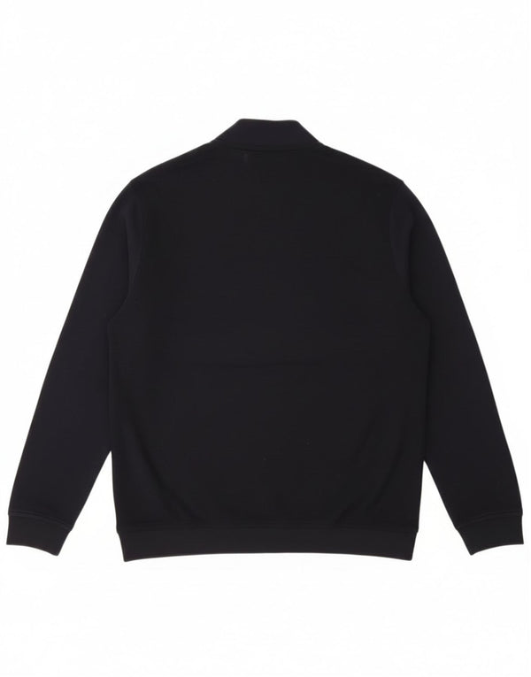 Ted Baker Herren-Sweatshirt mit Reißverschluss am Hals, Größe 4, groß, marineblaues Polyester