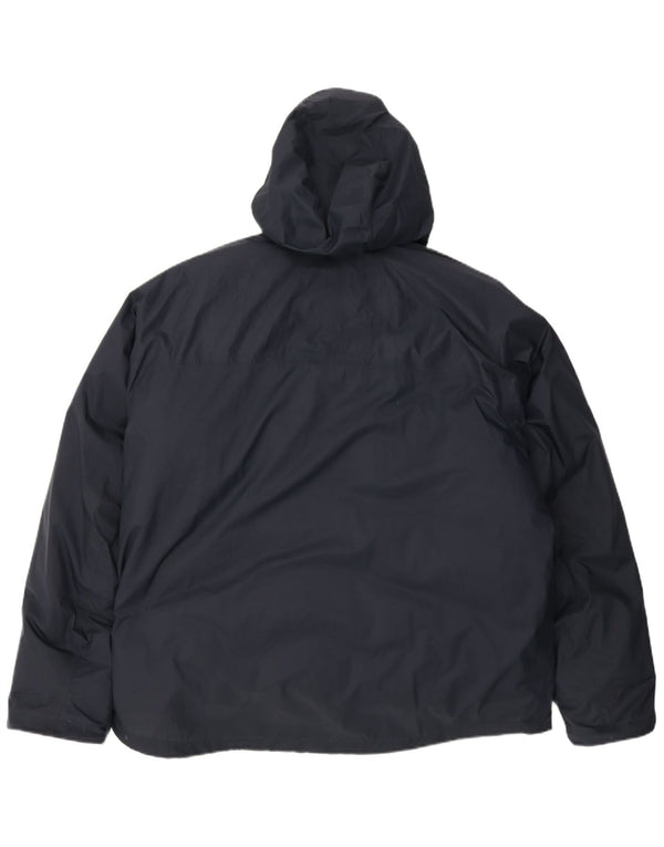 Timberland Herren-Regenjacke mit Kapuze, UK 44 2XL, marineblaues Nylon