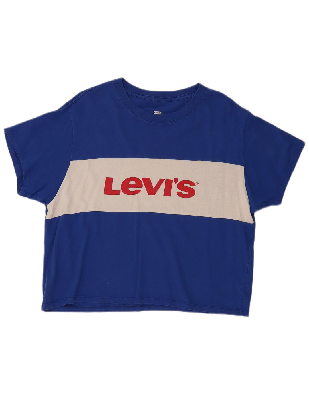 Levi's Damen-T-Shirt mit Grafik, UK 14, mittelblau, Farbblock