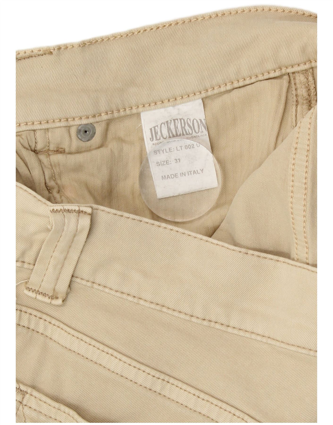 Jeckerson Herren Tapered Jeans W31 L31 Beige Baumwolle