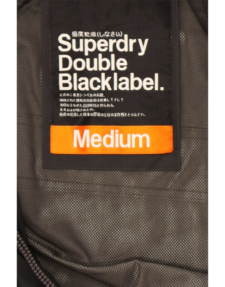 Superdry Herren Regenjacke UK 38 Mittelschwarzes Nylon