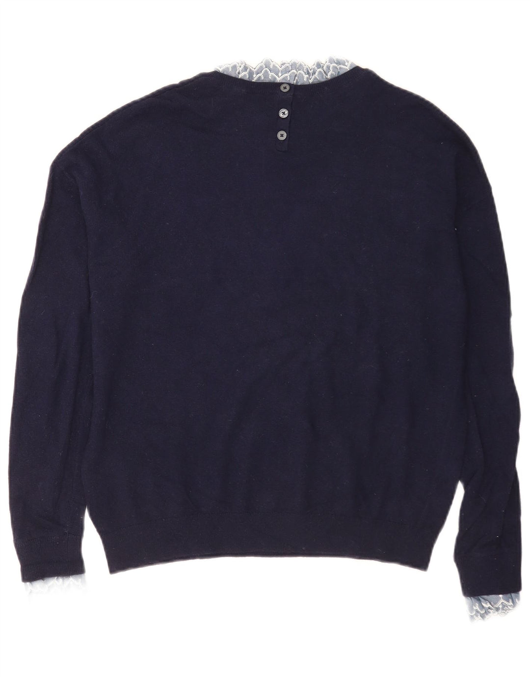 Boden Damen-Pullover mit Rollkragen, übergroß, Gr. 10, Marineblau