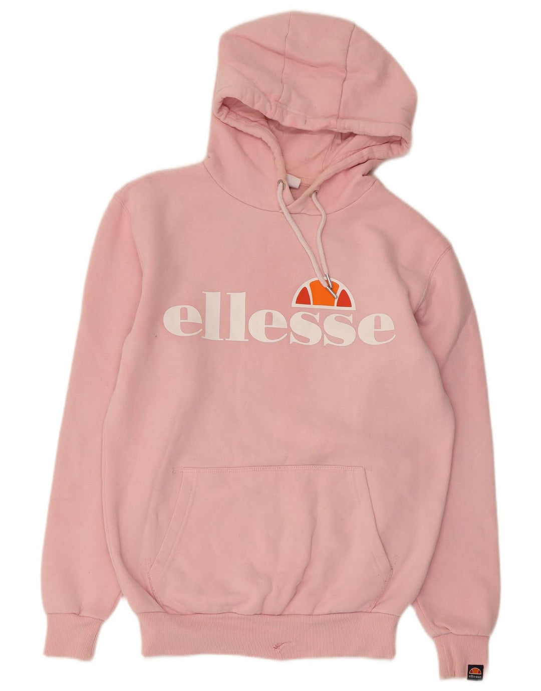ELLESSE Damen-Pullover mit übergroßem grafischem Kapuzenpullover, Gr. 8, Größe S, Rosa, Baumwolle