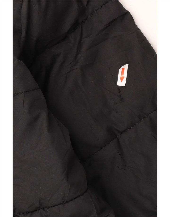 Zara Damen Übergroße wattierte Jacke UK 10 Small Schwarz Polyester