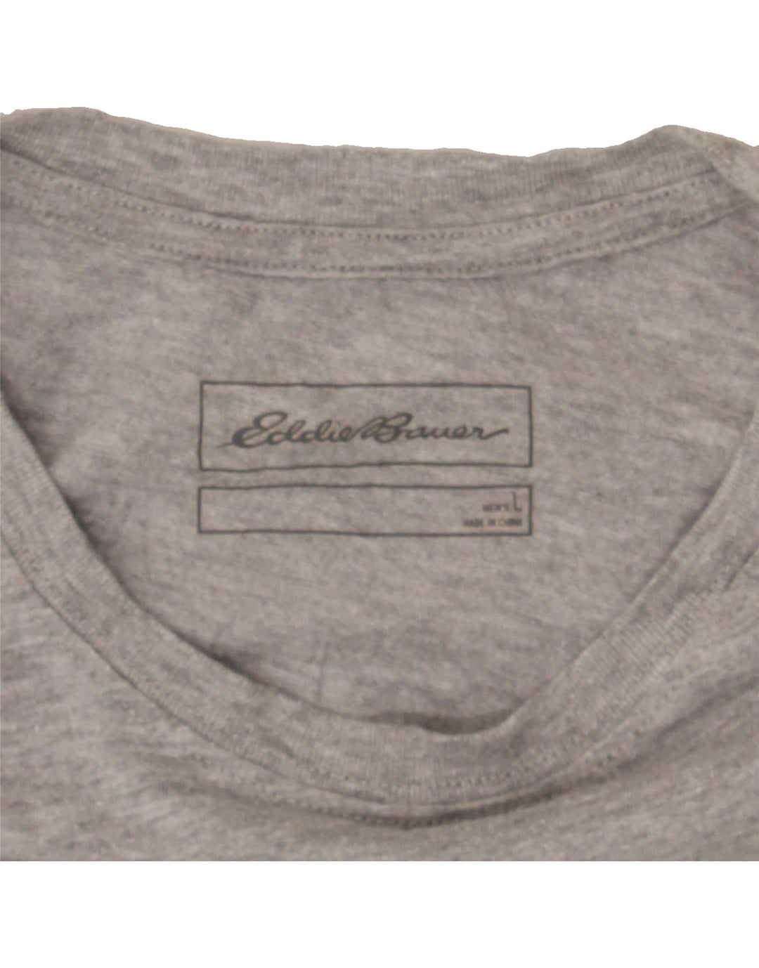EDDIE BAUER Mens Graphic T-Shirt Top Large Grey Cotton Vintage Eddie Bauer and Second-Hand Eddie Bauer from Messina Hembry 