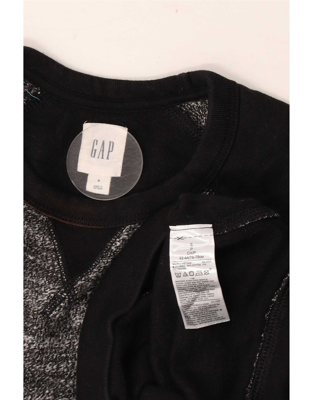 Gap Herren-Sweatshirt, Pullover, Größe S, Grau, Colourblock-Baumwolle