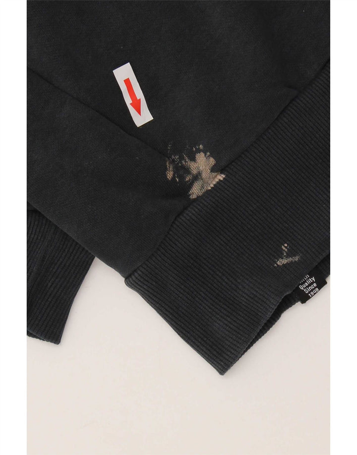 Puma Herren Grafik-Sweatshirt-Pullover aus mittelschwarzer Baumwolle