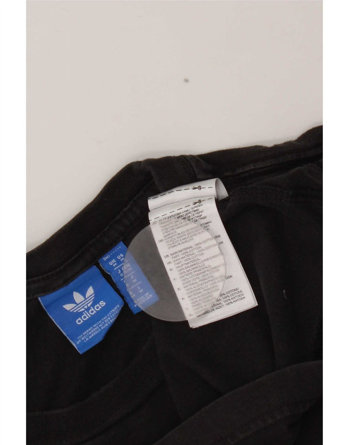 Adidas Herren Grafik T-Shirt Top Medium Schwarz Baumwolle