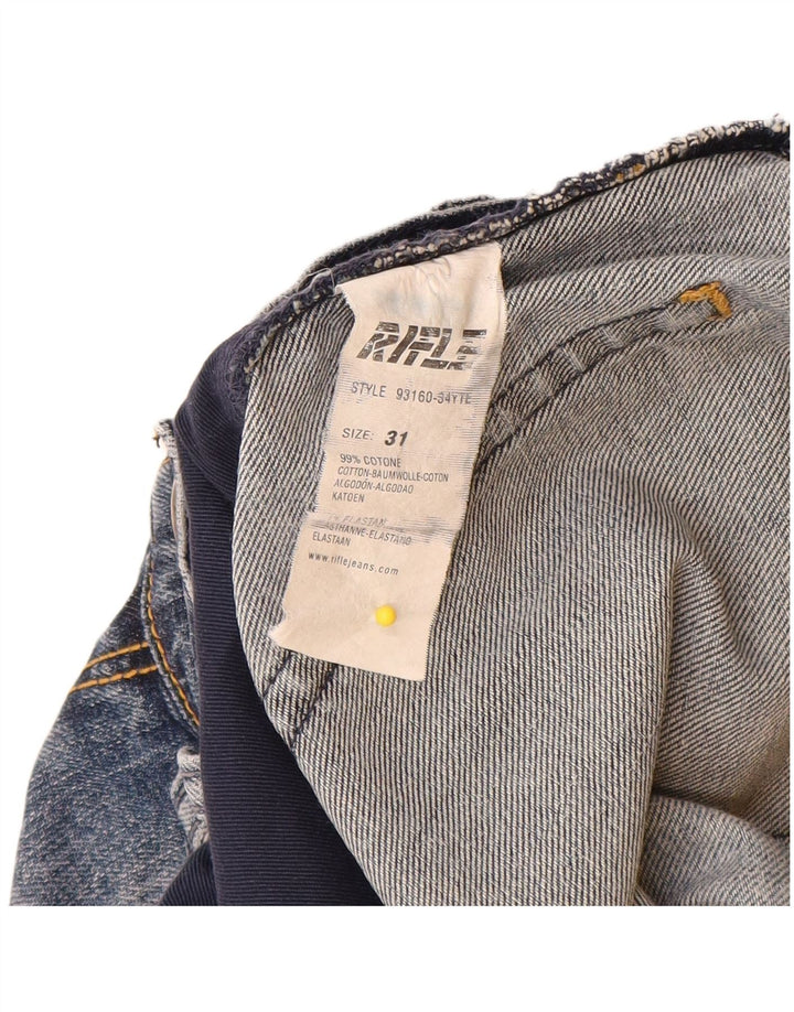 Rifle Damen Straight Jeans W31 L28 Blaue Baumwolle