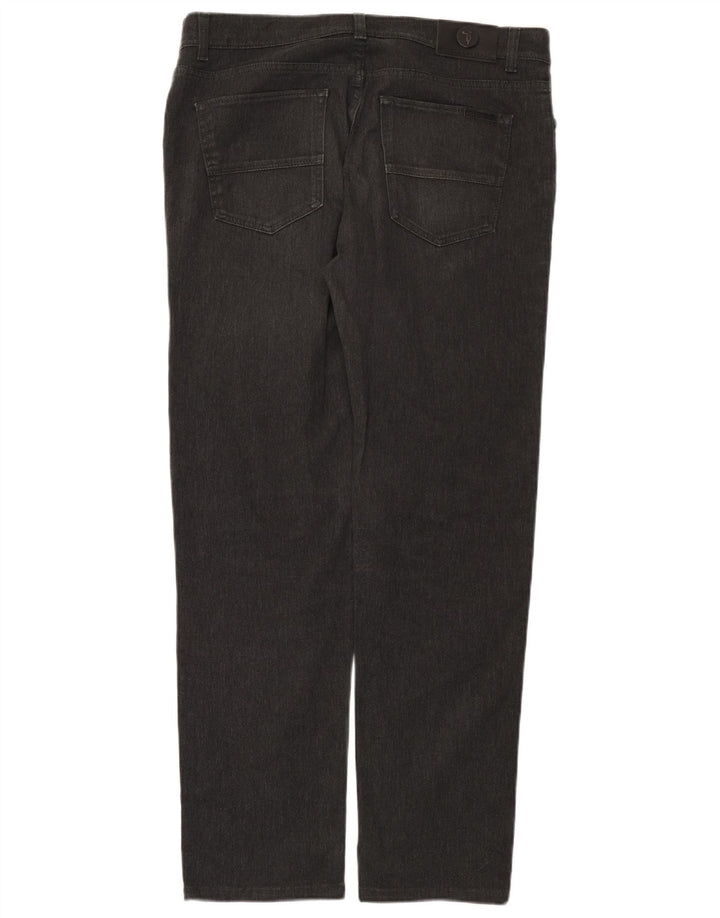Trussardi Herren Straight Jeans W37 L31 Graue Baumwolle