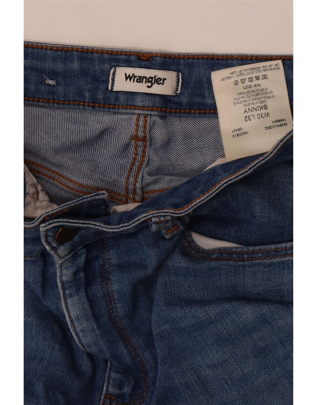 Wrangler Damen Skinny Jeans W30 L29 Blaue Baumwolle