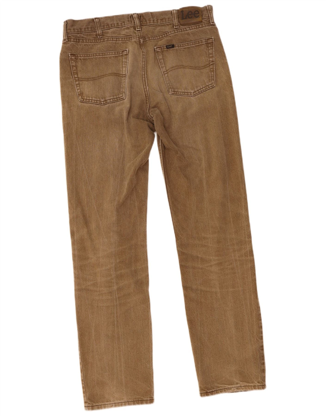 Lee Herren Straight Jeans W35 L34 Khaki Baumwolle