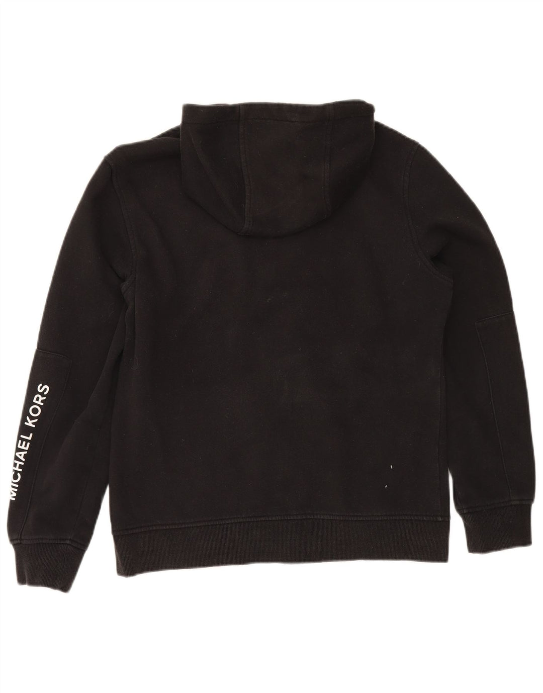 Michael Kors Herren-Kapuzenpullover mit grafischem Reißverschluss, mittelschwarz, Baumwolle