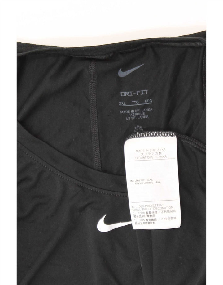 Nike Damen Dri Fit Weste Top UK 20 2XL Schwarz Polyester