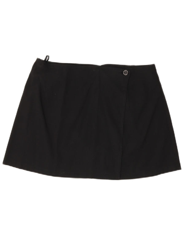 Orsay Damen Mini-Wickelrock IT 42 Medium W30 Schwarze Viskose