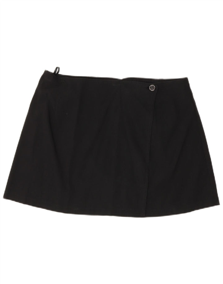 Orsay Damen Mini-Wickelrock IT 42 Medium W30 Schwarze Viskose