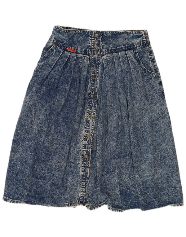Vintage Damen Jeansrock W32 Groß Blau