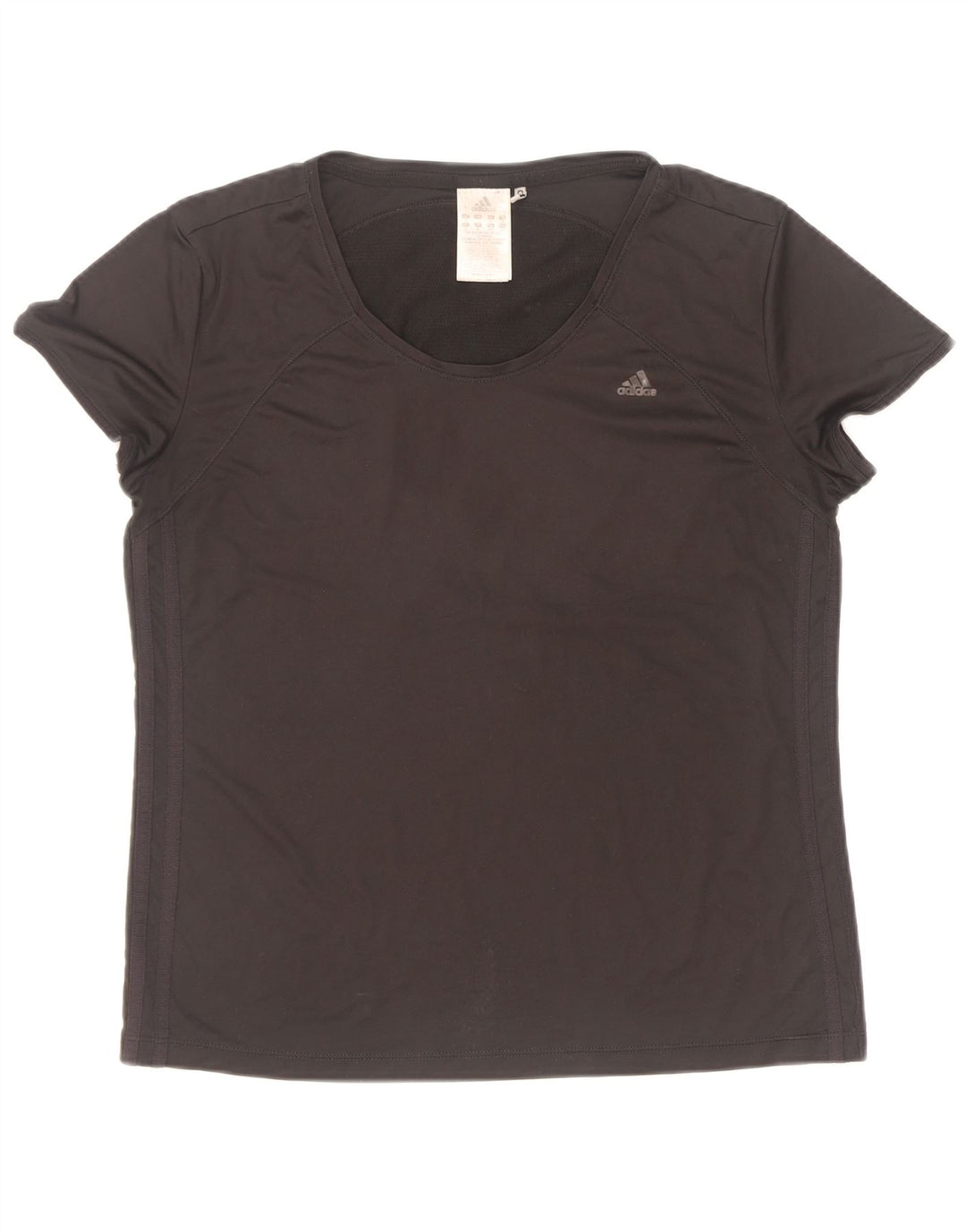 Adidas Damen Climacool T-Shirt Top UK 16 Large Schwarz Polyester