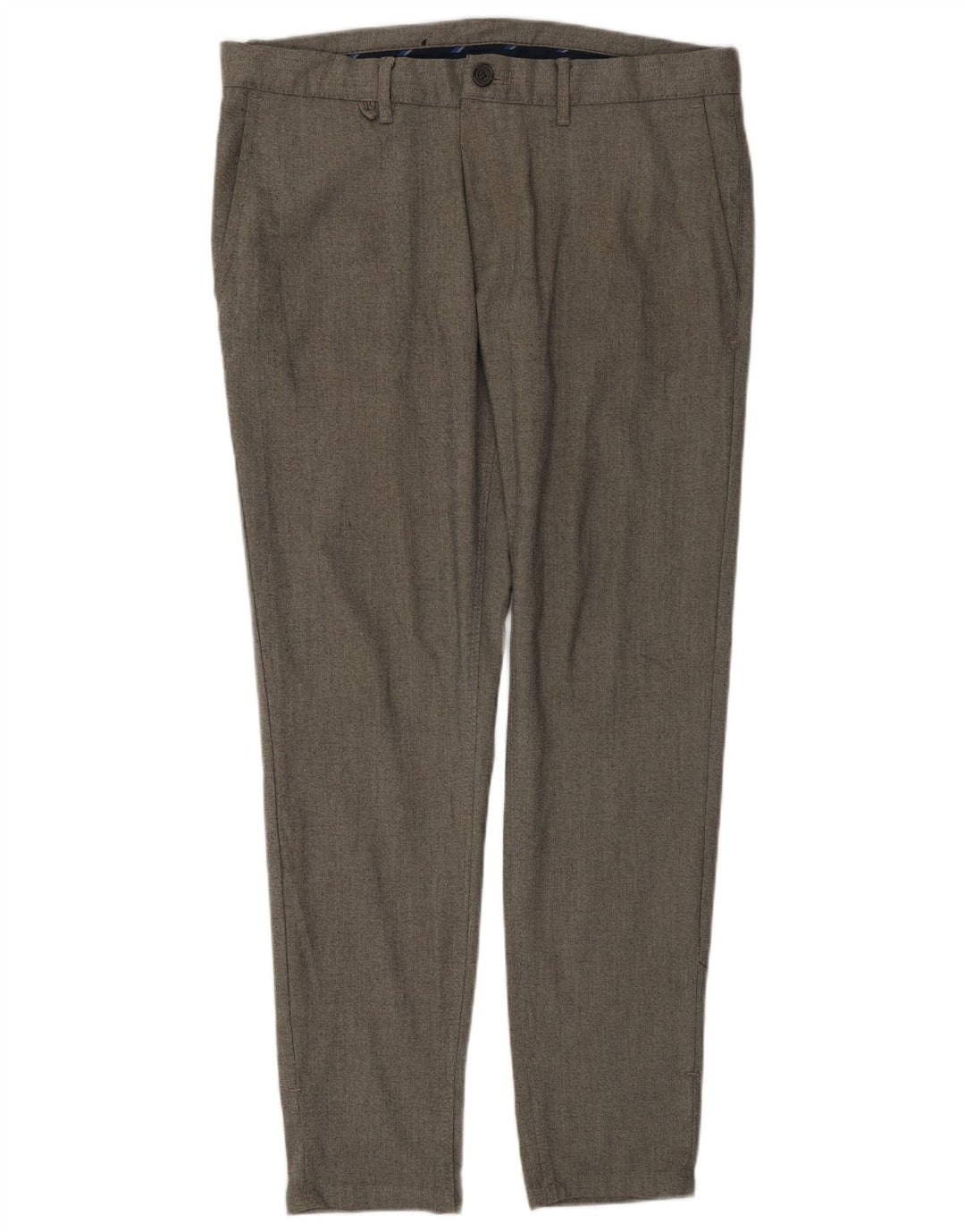 Zara Slim Chino-Hose für Herren, EU 42, Größe L, W32, L29, Grau, Polyester
