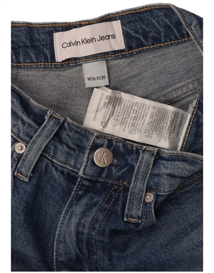 Calvin Klein Damen Bootcut Jeans W26 L30 Blaue Baumwolle
