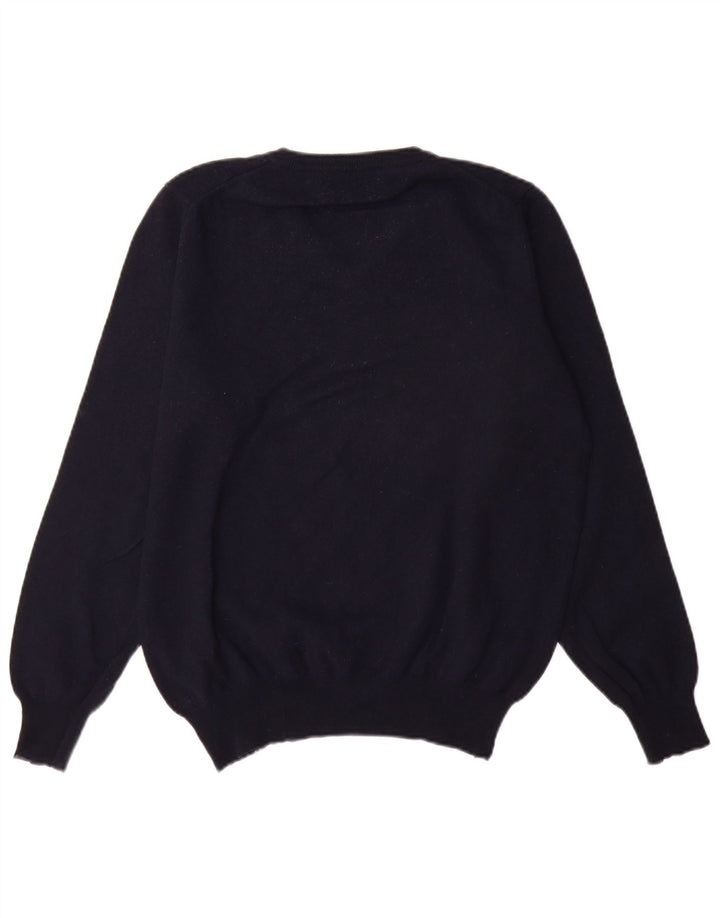 Fred Perry Herren-Pullover mit V-Ausschnitt, große marineblaue Wolle