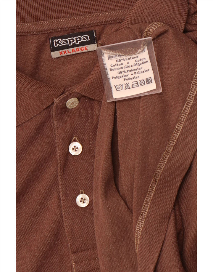 KAPPA Herren Poloshirt 2XL Braun Baumwolle