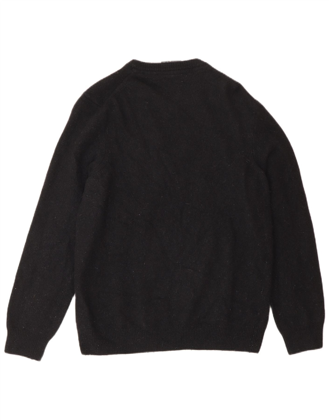 Lyle & Scott Damen-Pullover mit Rundhalsausschnitt, UK 16, Größe L, schwarze Wolle