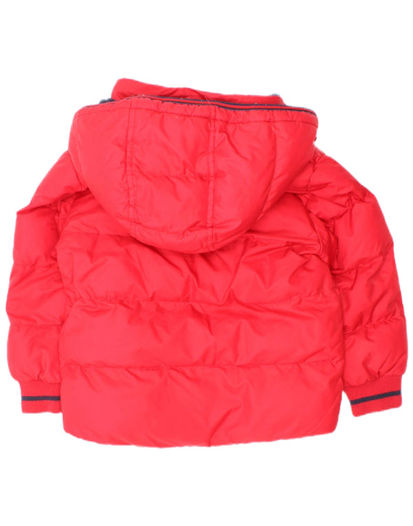 Timberland Jungen wattierte Jacke mit Kapuze, 2–3 Jahre, rotes Polyester