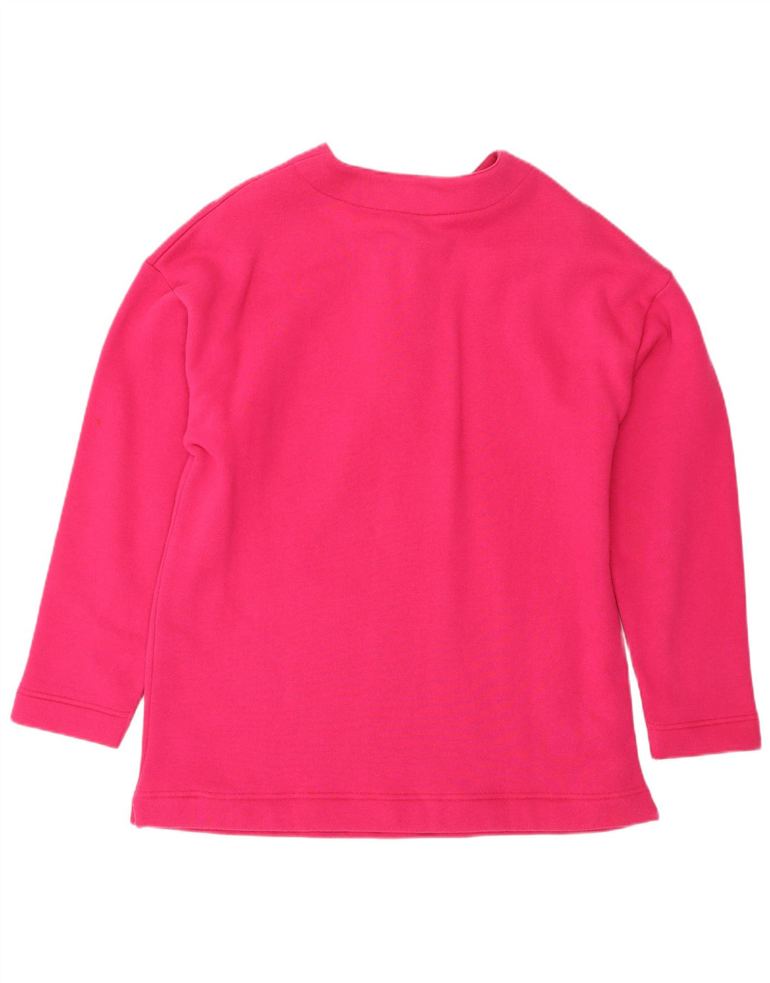 Benetton Damen Sweatshirt-Pullover UK 14 Mittelrosa